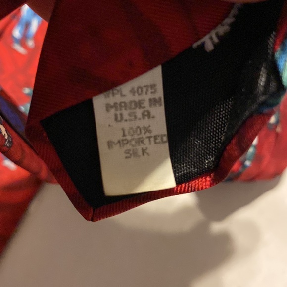 Mens Red Golf Tie - Picture 6 of 6